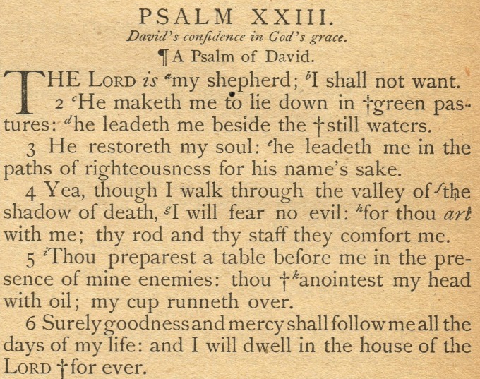 Psalm 23 Vaya con dios