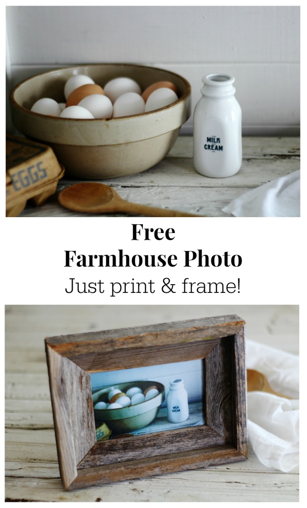 Free country farmhouse kitchen photo printable from Knick of Time - Download at KnickofTime.net