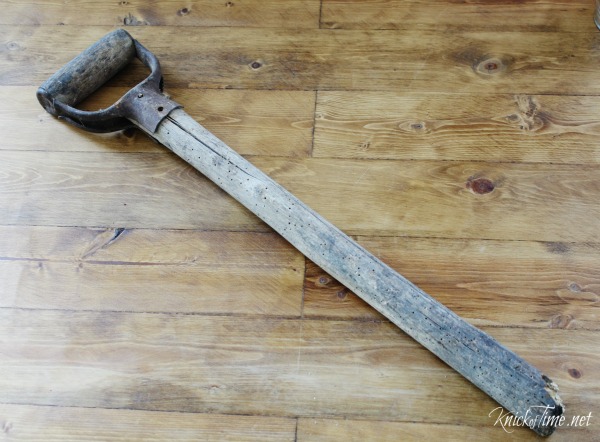 rusty shovel handle