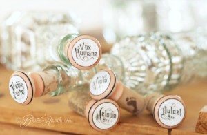 Pump organ knobs repurposed into beautiful upcycled wine bottle stoppers!