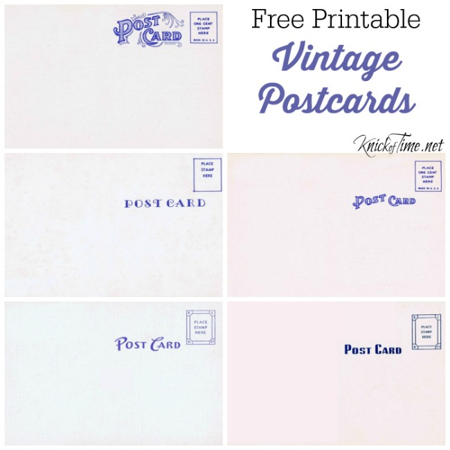 Vintage Postcard Printables