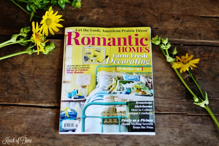 Romantic Homes magazine August 2016 cover | www.knickoftime.net