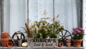 Farmhouse style rustic flower box filled with natural elements for my guest house - www.knickoftime.net