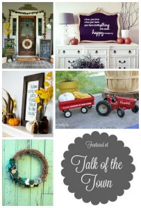 Fall porches, home decor and DIY projects featured at Talk of the Town - www.knickoftime.net