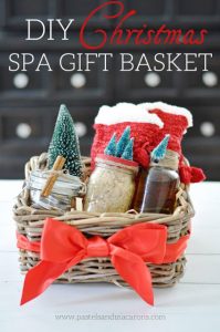 DIY spa gift basket Christmas gift featured at Talk of the Town - www.knickoftime.net