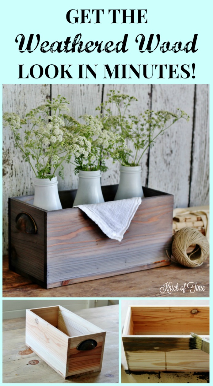 How to get the rustic weathered look of reclaimed barn wood in minutes! | www.knickoftime.net