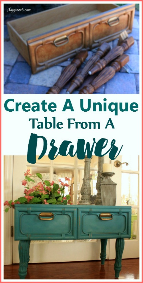 Repurposed Drawer Table