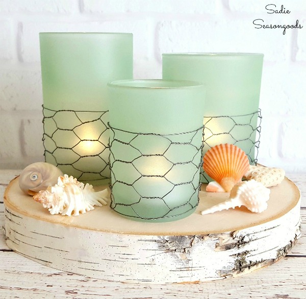 Coastal Farmhouse Sea Glass Candles | Sadie Seasongoods