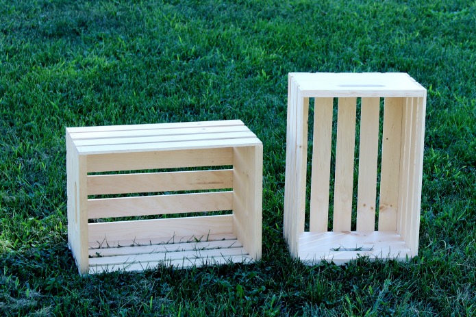 Create a beautiful illuminated rustic display with unfinished wooden crates | www.knickoftime.net