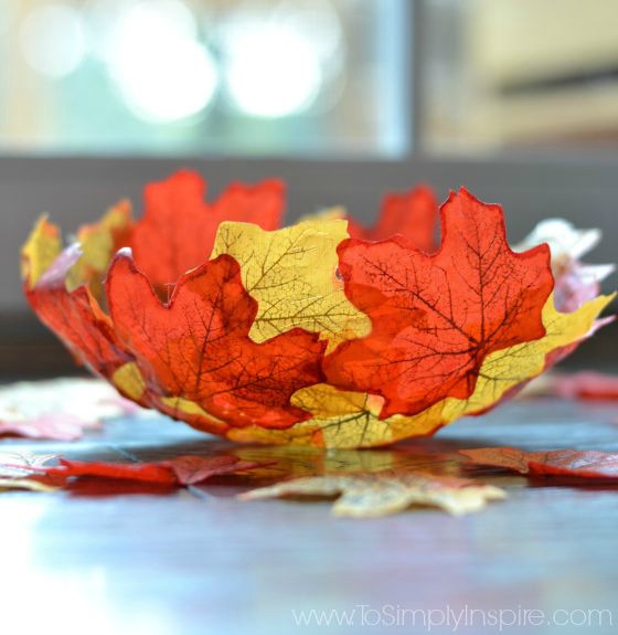 DIY Fall Leaf Bowl by To Simply Inspire