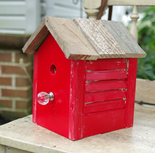 How to Make a Rustic Birdhouse from an Old Shutter by Create & Babble