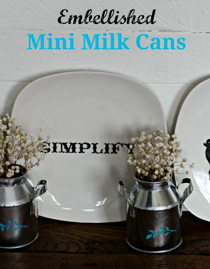 Embellished Milk Cans Farmhouse Style Home Decor | knickoftime.net