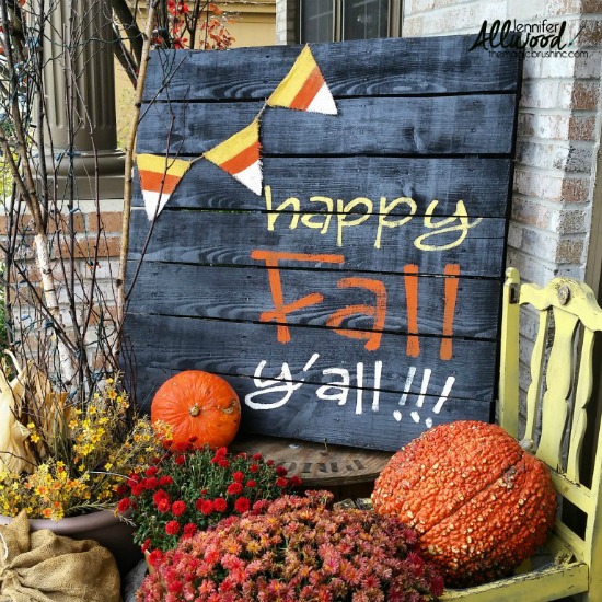 Happy Fall Y'all Pallet Sign