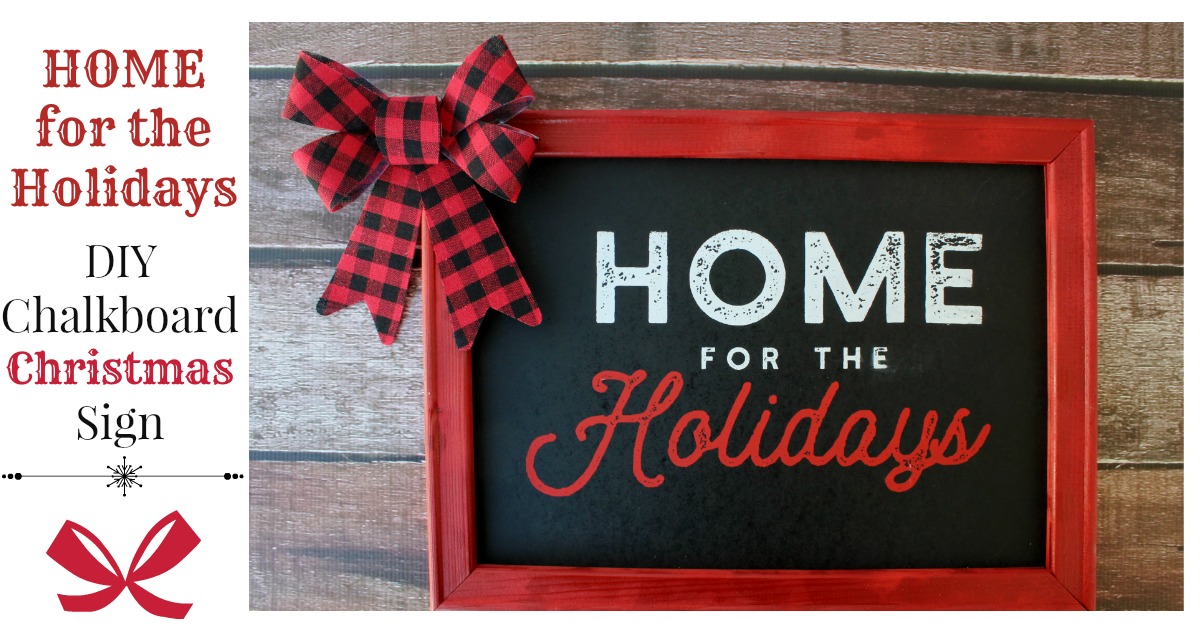 Framed Home for the Holidays Sign 15.5