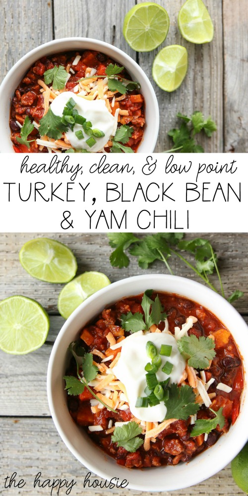 Healthy & Delicious Turkey, Black Bean, & Yam Chili The Happy Housie