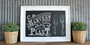Spring Framed Chalk Art Chalk Couture Harvest Home Grown Chalk Stories Collection by Knick of Time | knickoftime.net
