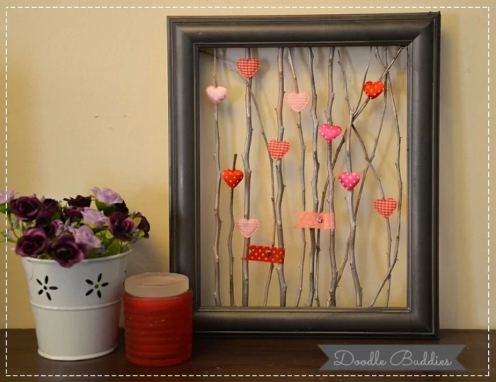 Upcycled Frame with twigs