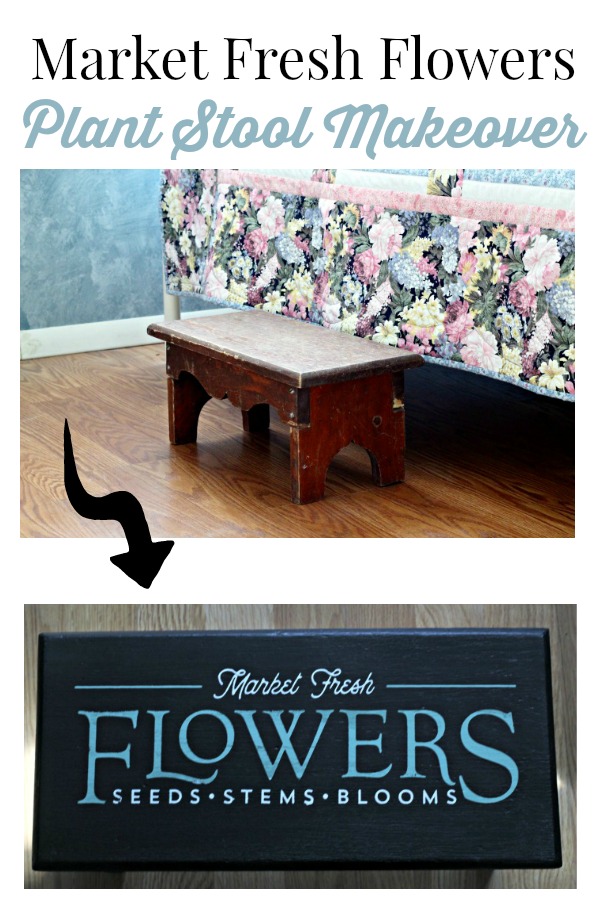 Flower Market Plant Stool Makeover by Knick of Time