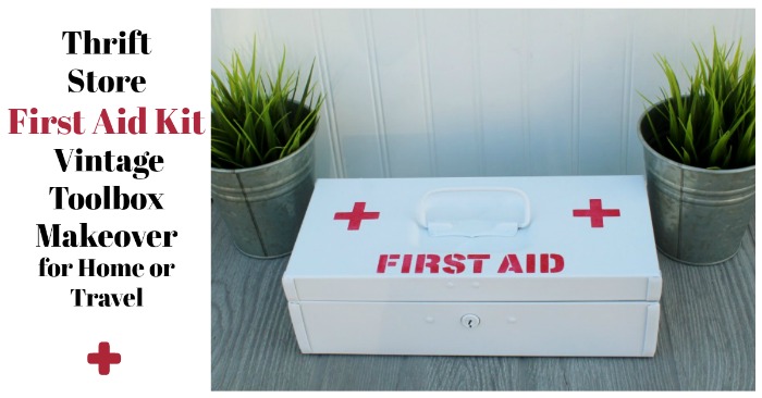Thrift Store Vintage Toolbox Turned First Aid Kit by Knick of Time