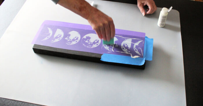 How to stencil the phases of the moon with Ikonart DIY adhesive stencils